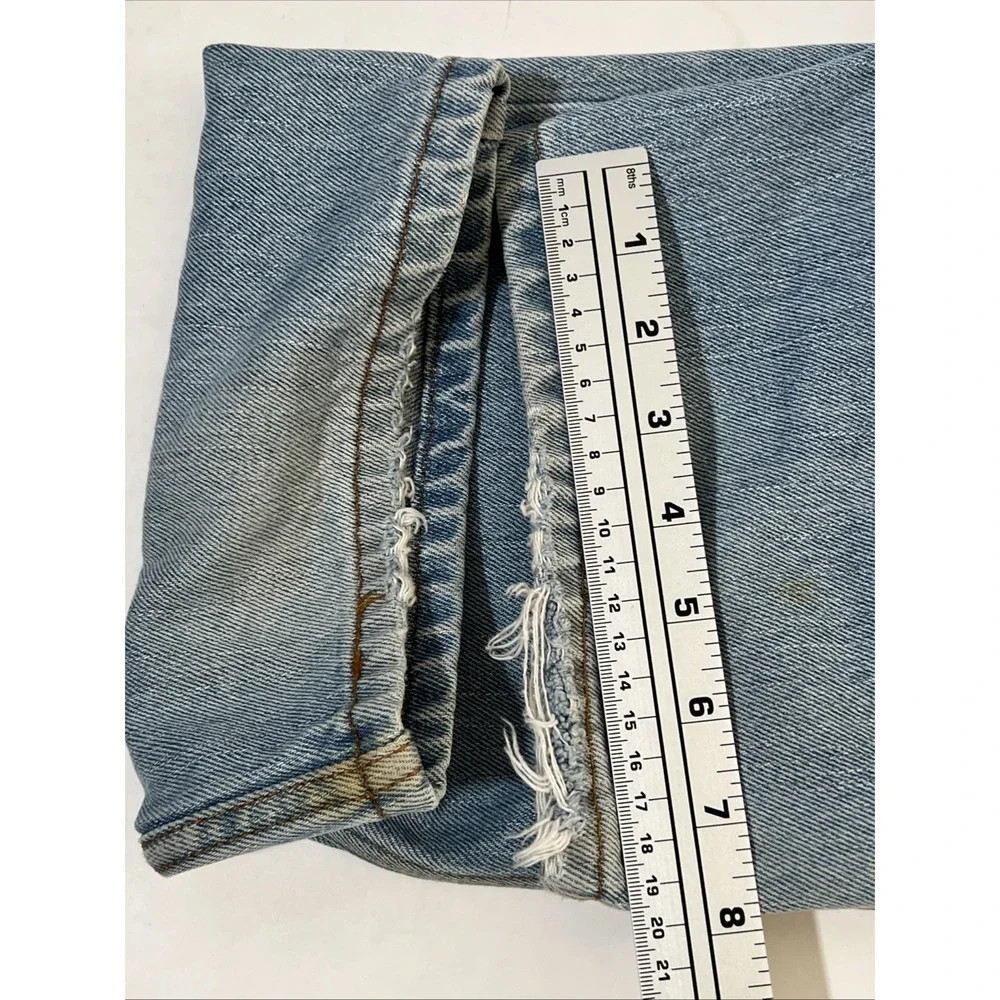 Levis 505 Jeans Mens 40x30 Light Blue Denim Pants Regular Fit  Y2K Retro